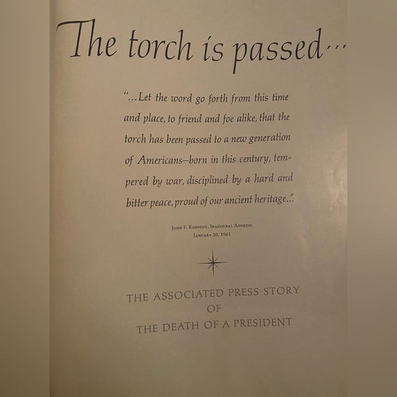 The Torch Is Passed Hardback Book John F. Kennedy Associated Press - Picture 2 of 6
